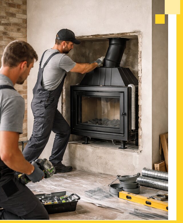 Установка каминных топок в Георгиевске: монтаж, подключение