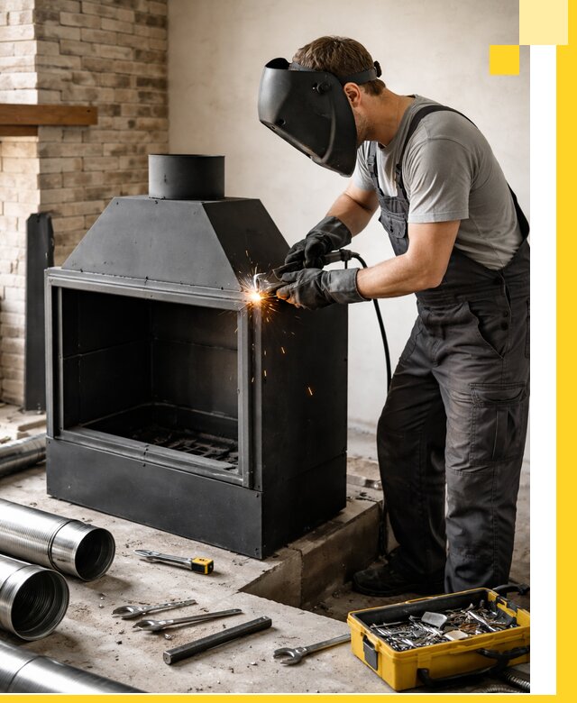 Продажа и установка металлических каминов в Георгиевске под ключ