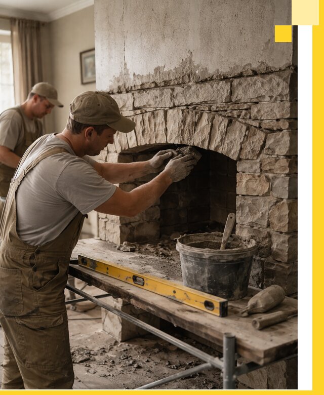 Изготовление каминов под ключ в Георгиевске, монтаж и отделка