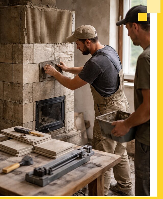 Профессиональная облицовка печей в Георгиевске: керамика и камень