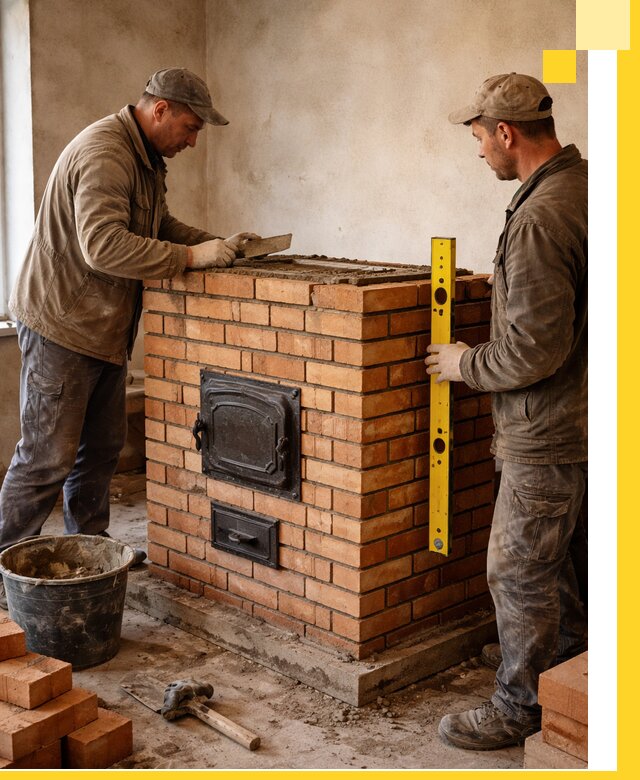 Отопительные печи под ключ в Георгиевске, установка и сборка