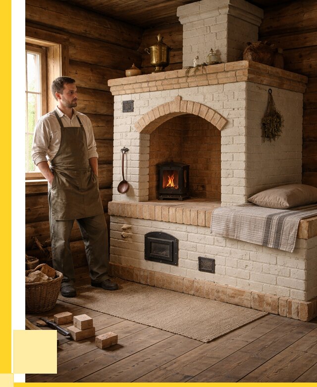 Русские печи с лежанкой под ключ в Георгиевске от 154605 р. ЭриданГрг