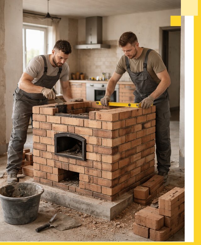 Установка и монтаж печей в частном доме в Георгиевске под ключ