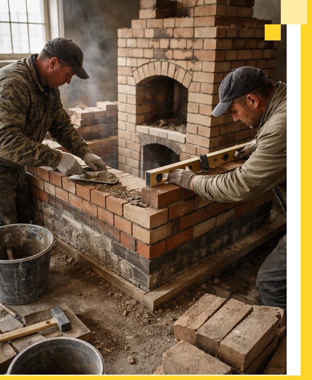 Изготовление и монтаж печей и каминов из кирпича в Георгиевске