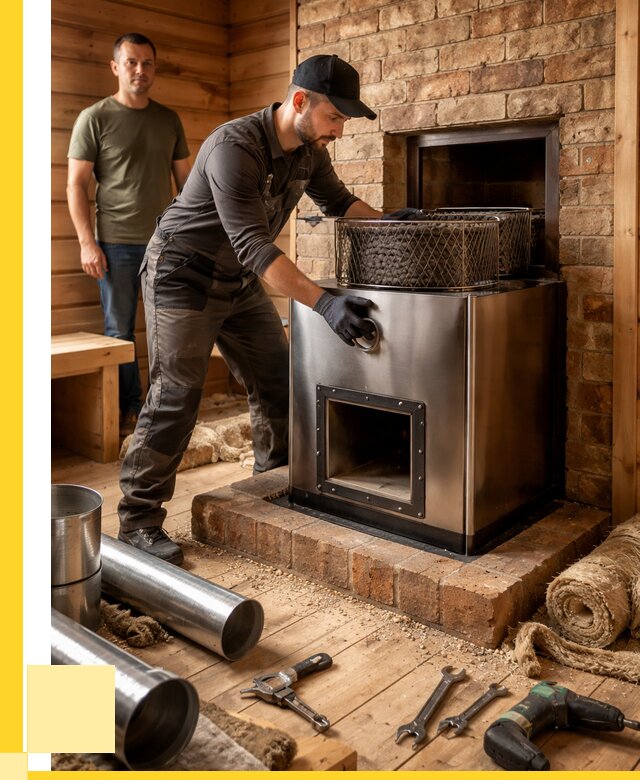 Монтаж банных печей под ключ в Георгиевске от 18553 р., ЭриданГрг