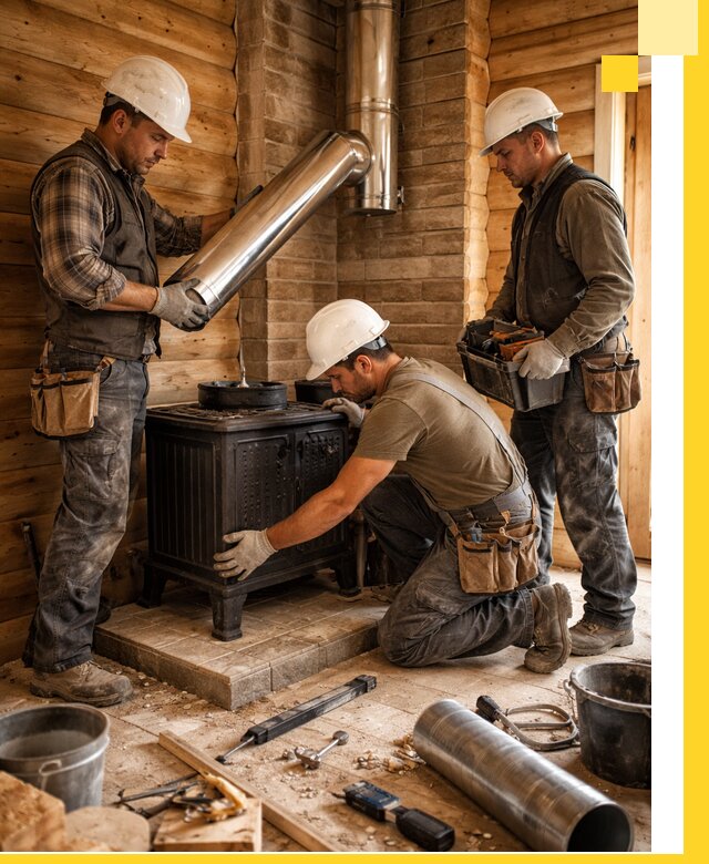 Профессиональный монтаж банных печей и дымоходов в Георгиевске