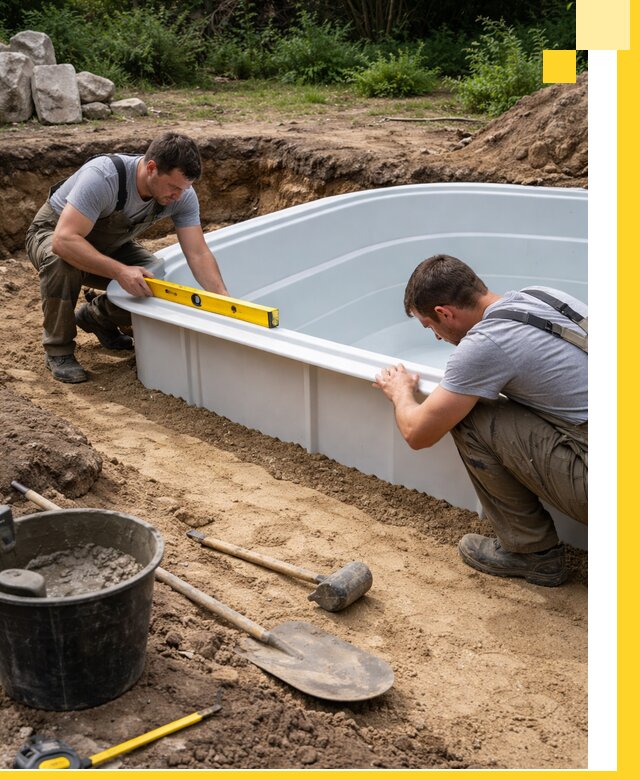 Производство и установка пластиковых бассейнов в Георгиевске под ключ