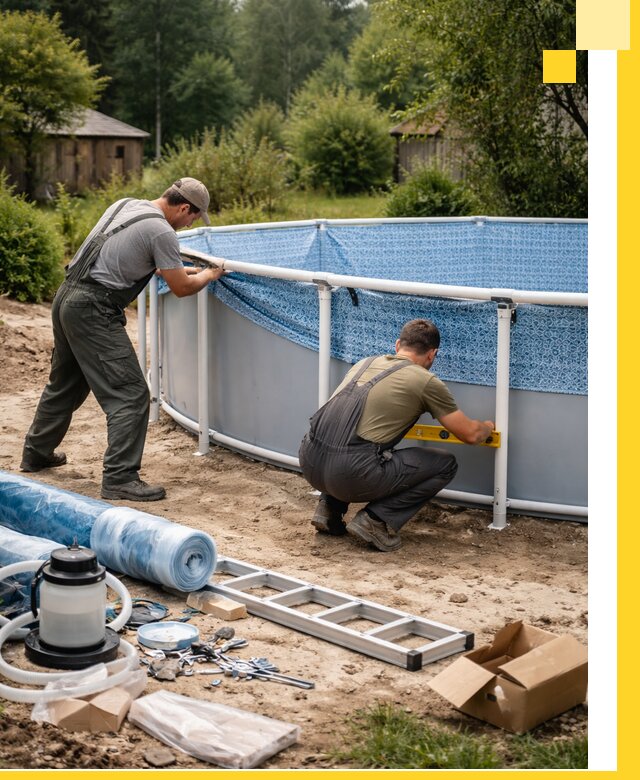 Установка и монтаж каркасных бассейнов в Георгиевске под ключ