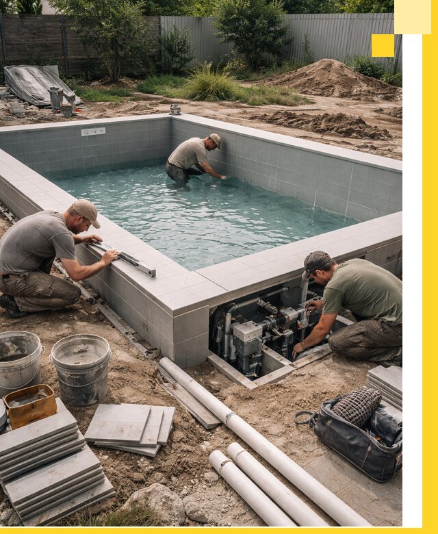 Строительство и монтаж бассейнов для дачи под ключ в Георгиевске