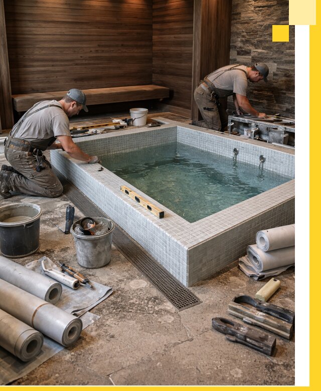 Установка и строительство бассейнов для сауны в Георгиевске