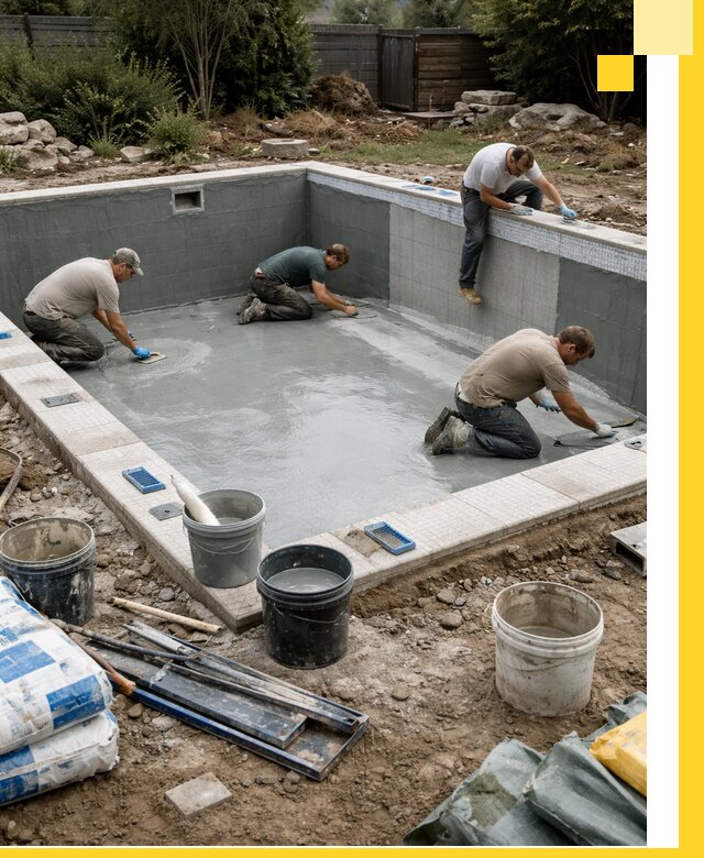 Изготовление и монтаж чаши бассейна под ключ в Георгиевске