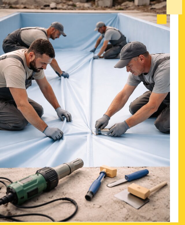 ПВХ пленка для бассейнов с монтажом и гарантией в Георгиевске