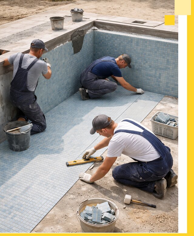 Укладка и установка плитки для бассейнов под ключ в Георгиевске