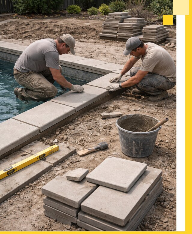 Установка и изготовление копингового камня для бассейнов в Георгиевске
