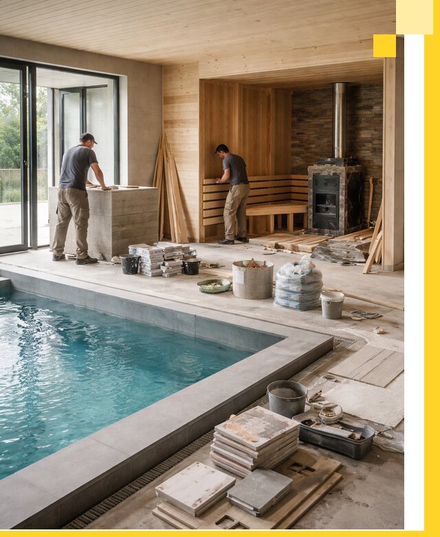 Проектирование и строительство бань с бассейном в Георгиевске