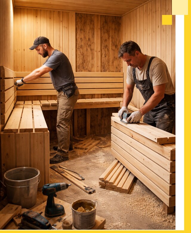 Профессиональный комплексный ремонт саун под ключ в Георгиевске