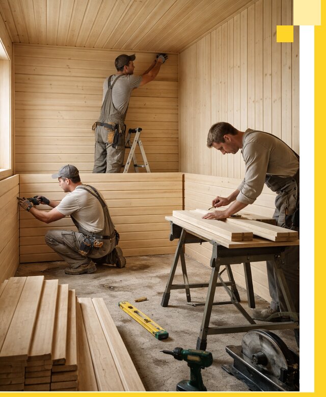 Обшивка саун в Георгиевске из натуральной древесины под ключ