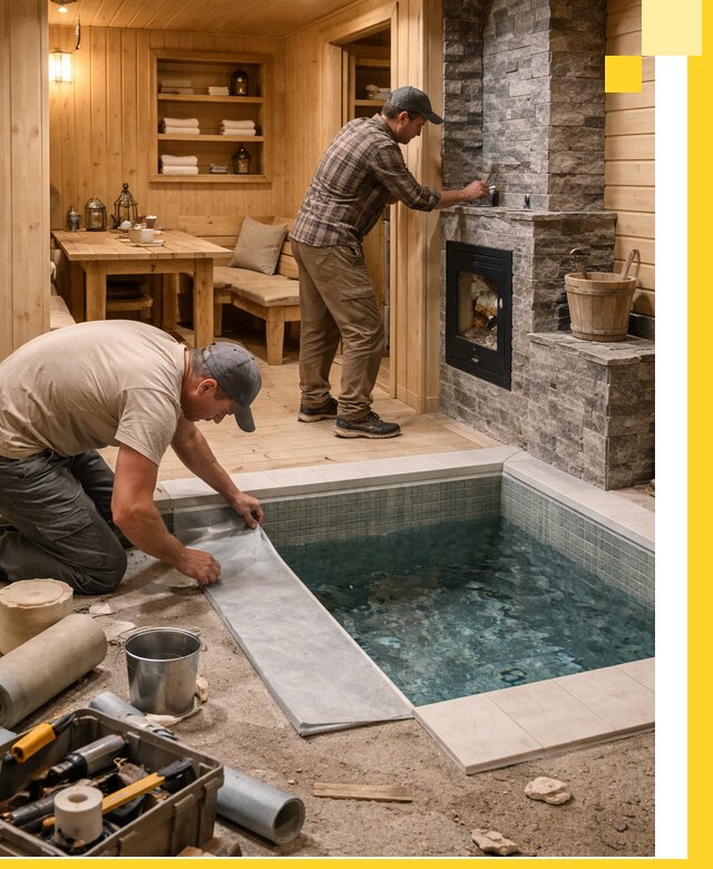 Строительство бань с комнатой отдыха под ключ в Георгиевске