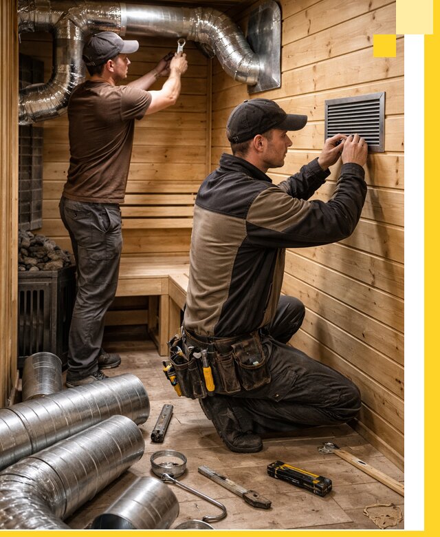 Проектирование и монтаж вентиляции бани в Георгиевске под ключ