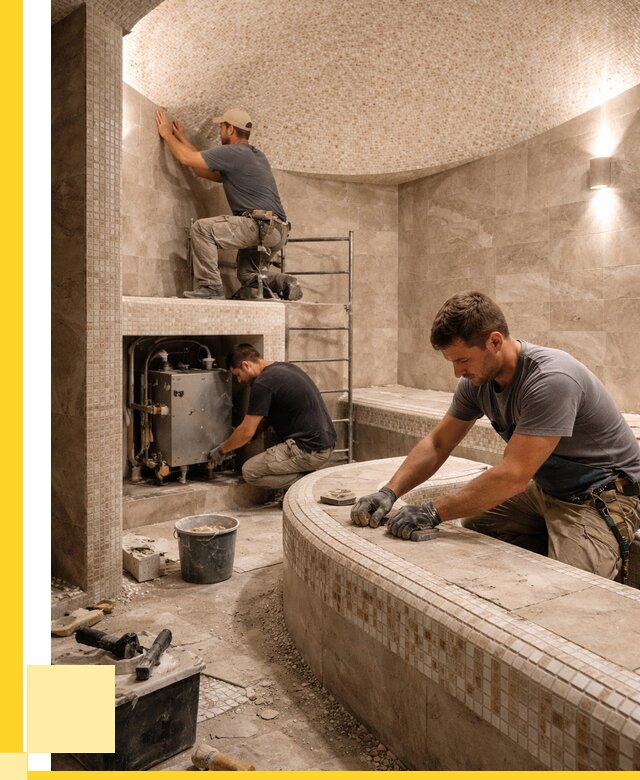 Монтаж хамамов под ключ в Георгиевске от 257675 р. ЭриданГрг