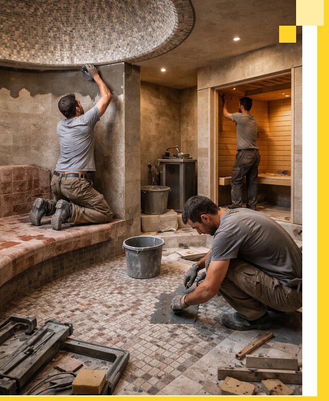 Проект и строительство хамама бани и сауны под ключ в Георгиевске