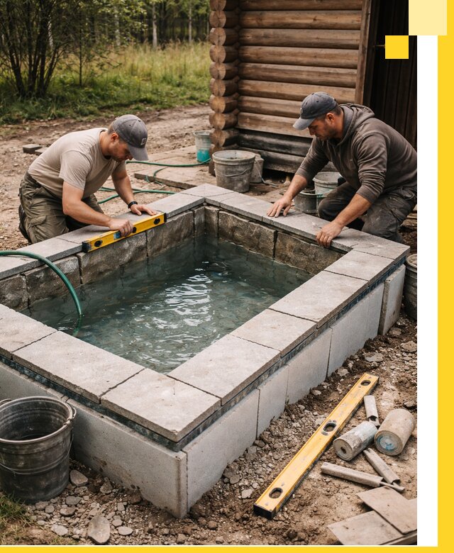 Изготовление и установка холодных купелей под ключ в Георгиевске